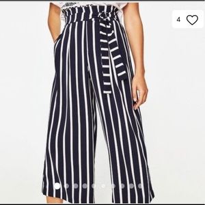 ZARA paper bag wide legged pants